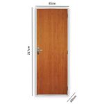 KIT PORTA PRONTA MGM AÇOMAD MOGNO 215X65CM DIREITA