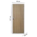 KIT PORTA PRONTA MGM AÇOMAD CARVALHO ALPHA 215X65CM ESQUERDA