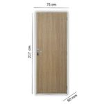 KIT PORTA PRONTA MGM AÇOMAD CARVALHO ALPHA 215X75CM DIREITA