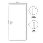 KIT PORTA PRONTA REGULAVEL MGM 215X64CM BRANCA DIREITA