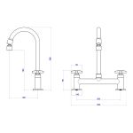 MISTURADOR PARA COZINHA DE MESA MAX 1256 C34 DECA