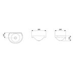 LAVATORIO SUSPENSO PEQUENO FASL 385X285MM