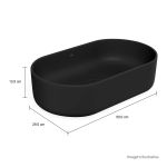 CUBA OVAL DE APOIO 50CM EBANO FOSCO DECA