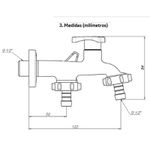 TORNEIRA DE TANQUE / MÁQUINA DE LAVAR NOVA GYRO CR DN15 - FABRIMAR