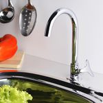 TORNEIRA DE MESA PARA COZINHA NOVA GYRO CROMADO