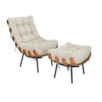 POLTRONA COSTELA DE ADÃO + PUFF COSTELA 