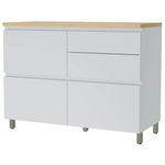 BALCAO 1 PORTA COM BASCULANTE E 4 GAVETAS RAINHA 120CM NESHER