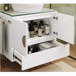 GABINETE HERA 60 COM CUBA DE LOUÇA E TOALHEIRO BRANCO