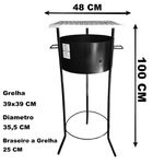 CHURRASQUEIRA RUBI COM GRELHA REMOVÍVEL QUEIROZ