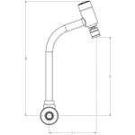 Torneira Cozinha Parede Bica Móvel 1168 Fit Cromado Esteves