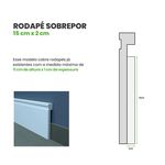 RODAPÉ RP16 SOBREPOR 15CM ROLO COM 5M BRANCO