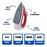 FERRO DE PASSAR AGRATTO BRAVO CERAMICO FC-01 127V