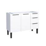 GABINETE AÇO JÚPITER BRANCO PARA PIA 120