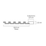 PAINEL RIPADO CANIS MODELO SLIM MARROM