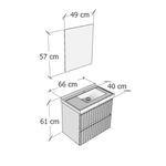 KIT ARGO 66 COM BANCADA E ESPELHO FREIJO