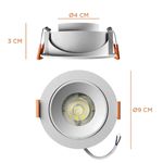 SPOT DE EMBUTIR EASY LED 5W REDONDO COM LED DE LUZ BRANCA BIVOLT - BRONZEARTE