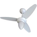 VENTILADOR DE TETO WIND INVERTER BRANCO 3 PÁS COM CONTROLE BIVOLT VENTISOL