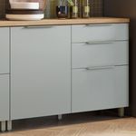 BALCÃO MARQUESA COM 1 PORTA E 3 GAVETAS 120CM NATURE VERDE NESHER 