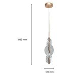 PENDENTE LED 7W 3X1 13CM DOURADO NITROLUX.