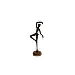 ESCULTURA BAILARINA PRETO DE ALUMÍNIO