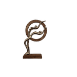 ESCULTURA DANCING MADEIRA / ALUMÍNIO