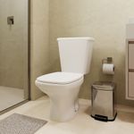 KIT VASO SANITÁRIO COM CAIXA ACOPLADA E ASSENTO BRANCO - MARIANA ICASA