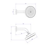 CHUVEIRO FLEX REDONDO DE PAREDE 126 MM CROMADO