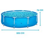 PISCINA ARMAÇÃO 5000L 3,05M X 76CM BEL FIX