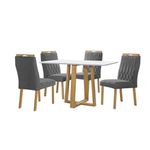 CONJUNTO MESA PEDRO COM 4 CADEIRAS GENOVA