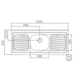 PIA INOX ACO 1,20M FRISADA COM VÁLVULA - TRAMONTINA