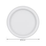 PLAFON LED SLIM REDONDO BRANCO 30CM - 3000K/4000K/6000K 30W - HEVVY