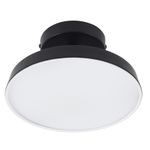PLAFON LED REDONDO PRETO 23CM 3000K E 6000K 9W - 4000K 18W Hevvy
