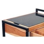 CARRINHO PARA CHURRASCO KOPER COM GAVETA E PEDRA