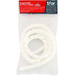 ORGANIZADOR DE FIOS E CABOS 12MM X 1,5M BRANCO - 1 PEÇA