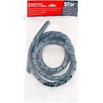 ORGANIZADOR DE FIOS E CABOS 19MM X 1,5M PRETO - 1 PEÇA