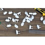 PROTETOR DE TOMADA BRANCO - 3 PEÇA