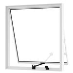 JANELA MAXIM-AR 60X60 DE VIDRO LISO BRANCO LÍDER