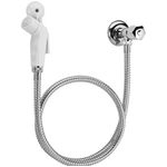 KIT DUCHA POP BRANCO PARA REGISTRO ABS FLEXIVEL INOX CROMADO 1,2 BLISTER