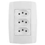 TOMADA TRIPLA 250V 4X2 SLIM ILUMI