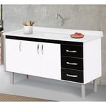 Gabinete De Cozinha Sem Tampo Toquio 144,2 Cm Aj Rorato