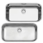 Cuba Retangular Aco Inox 56x34 Com Valvula