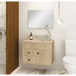 Conjunto Luna 60cm Com Cuba e Espelho