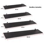 PRATELEIRA EM MDP COM SUPORTE CLIP 20CM PRETA