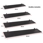 PRATELEIRA EM MDP COM SUPORTE CLIP 25CM PRETA