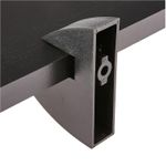 PRATELEIRA EM MDP COM SUPORTE CLIP 25CM PRETA