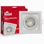 SPOT LED RECUADO QUADRADO 5W BRANCO KIAN