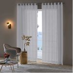 CORTINA RÚSTICA LINHÃO CINZA BELLA JANELA