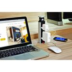 TORRE DE TOMADA COM 3 TOMADAS PRATA