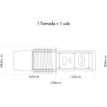 TORRE TOMADA AUTO PRATA 1 TOMADA + 2 USB TIPO A + TIPO C SEM FIO