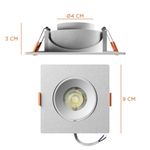 SPOT DE EMBUTIR EASY LED DECOR 5W QUADRADO 6,5K BRANCO BIVOLT